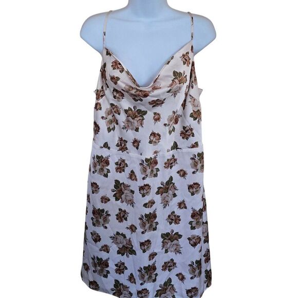 Floral Slip Dress With Adjustable Straps coquette flower core beach party fairy - Picture 3 of 6